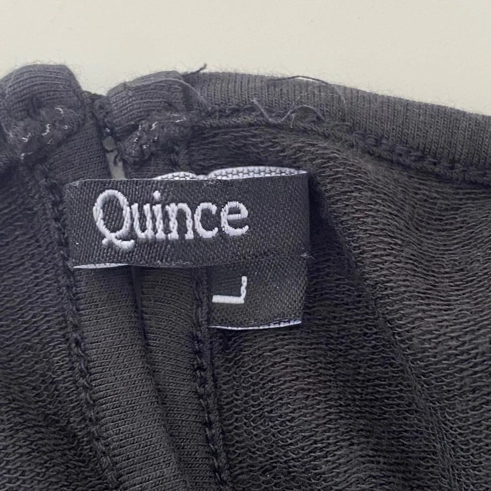 Quince Sleeveless Modal Jumpsuit Womens L Black Keyhole Back Wide Leg Minimalist